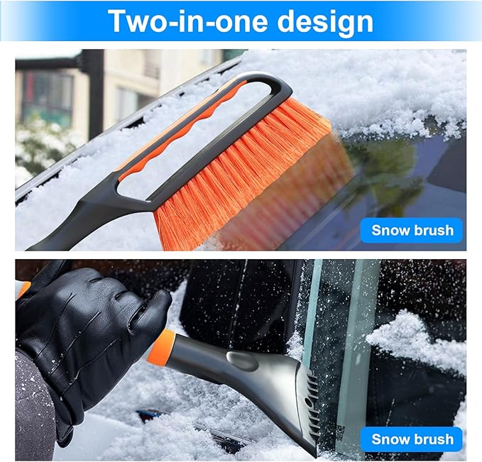 Ice Scraper and Snow Brush for Car Windshield, Snow Scraper for Car, Snow Winter Car Necessities, Multi Functional Car Snow Removal Tools, Car Accessories Gift for Women and Man Accessories
