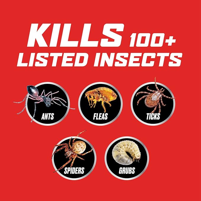 Ortho Lawn Insect Killer Granules: Treats up to 20,000 sq. ft., For Yard, Garden & Landscapes, Works on Listed Ants, Spiders, Fleas & Ticks, 20 lbs.