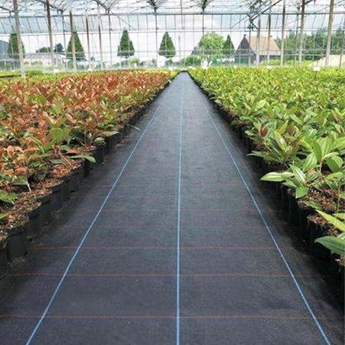findmall 6ft x 150ft Garden Weed Barrier Fabric Multi Size Plastic Roll Cloth Water Permeable for Agricultural Planting Gardening Decorative Patio Arrangement Greenhouse Planting