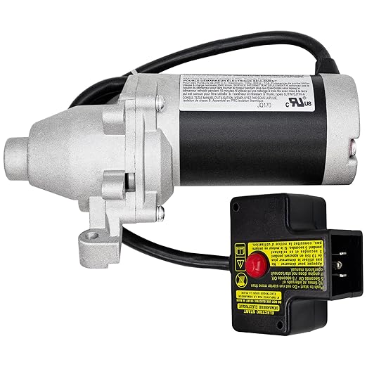 fullas JQ170 Electric Starter Motor Fit for Troy-Bilt MTD Cub-Cadet Craftsman 951-10645A, 751-10645A, LCT Ariens 208cc 254cc Engine for Husqvarna Ariens Snowblower Starter