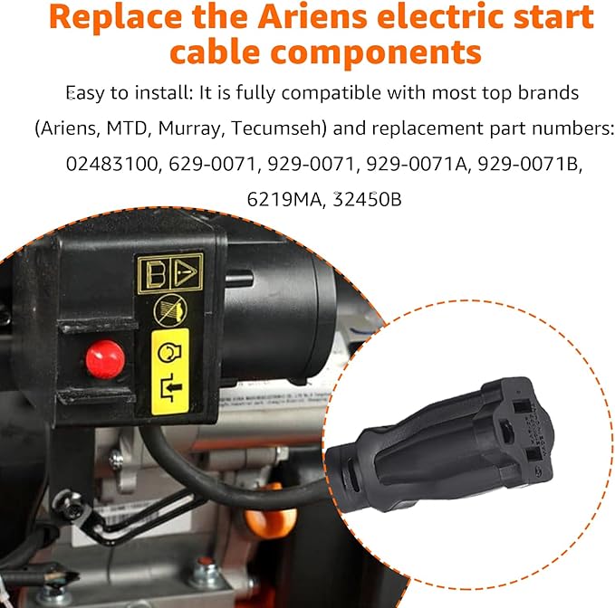 02483100 Snow Blower Power Cord, Compatible With Ariens Snowblower MTD 629-0071, 929-0071, 929-0071B, SS322 SS522 SS522C