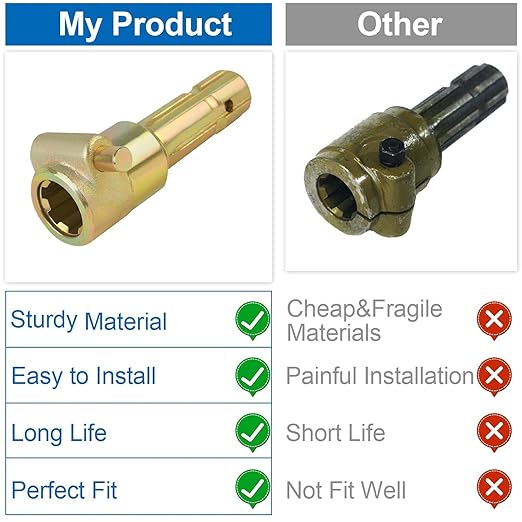 Upgraded PTO Extender for Tractor 1-3/8" & 6 Spline Female, 1-3/8" & 6 Spline Male 70HP for Quick Connect Adapter for Bush Hog,Kubota,Snow Blower, Finish Mower