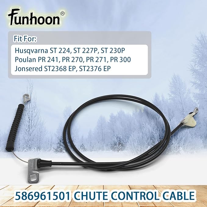 586961501 Chute Control Cable for Husqvarna ST224 ST224P ST227P ST230 ST230P Jonsered Poulan Snow Blowers