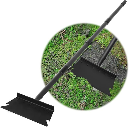 Garden Shovel, Floor Scraper, Ice Scraper, 59 Inch Adjustable Heavy Duty Snow Scraper Long Handle, Garden Flat Shovel for Lawn Edging Weeding Digging Snow Removal and Ice Scraping