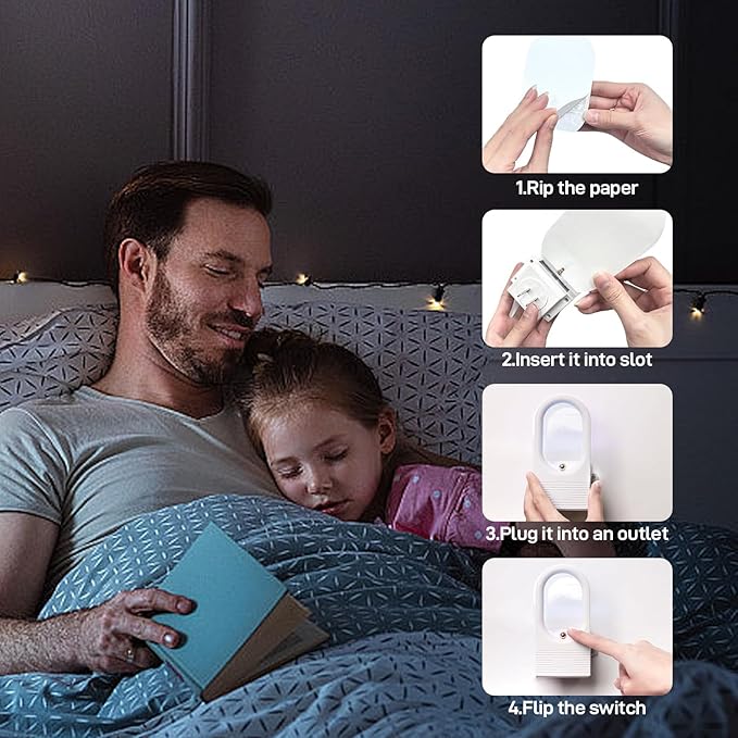 Flying Insect Trap, Insect Catcher, Indoor Fly Trap，Plug-in Bug Light Trap for Fruit Flies, Gnats and Houseflies (1 Device+5 Refills)