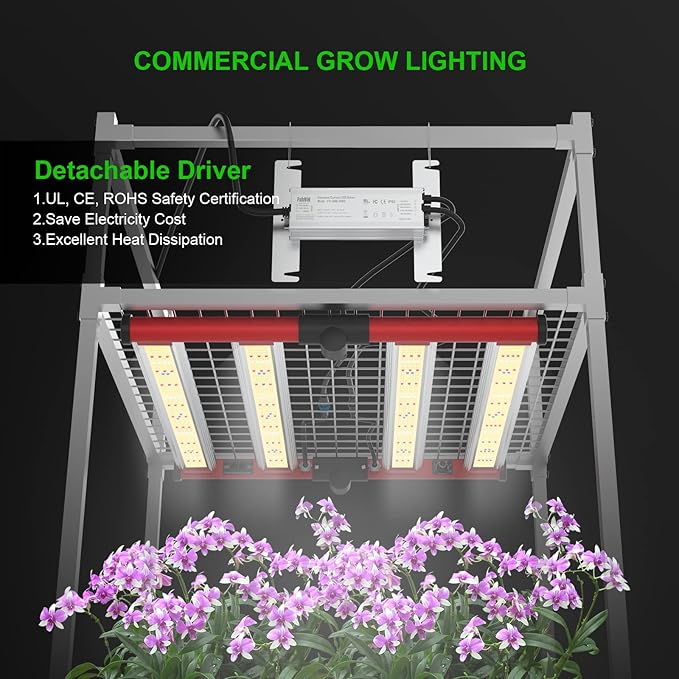 AGLEX 240W LED Grow Lights UV IR Grow Lights for Indoor Plants with 780PCS Diodes Daisy Chain Foldable & Dimmable Full Spectrum Commercial Hydroponic Growing Lamp 3x3/4x4 Grow Tent