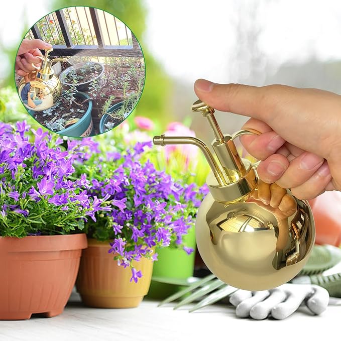 Plant Misting Bottle Stainless Steel Plant Sprayer, Small Watering Can Plant Misting Bottle Modern Gardening Tools for Indoor Potted Plants Watering and Misting