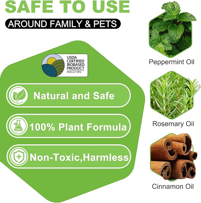 BugBarrier's Rodent Repellent Pouches – Plant-Powered Rat Mouse Deterrent, Indoor Mice, Natural Rat & Mouse Repellent Extra-Strength Peppermint & Rosemary Oils (Pack of 24)