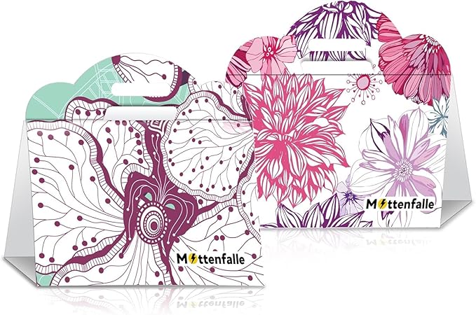 Mottenfalle Clothes Moth Traps 6-Pack - Prime Safe Non-Toxic Eco-Friendly Moth Traps with Pheromones Sticky Adhesive Tool for Wool Closet Carpet (Table-Top)