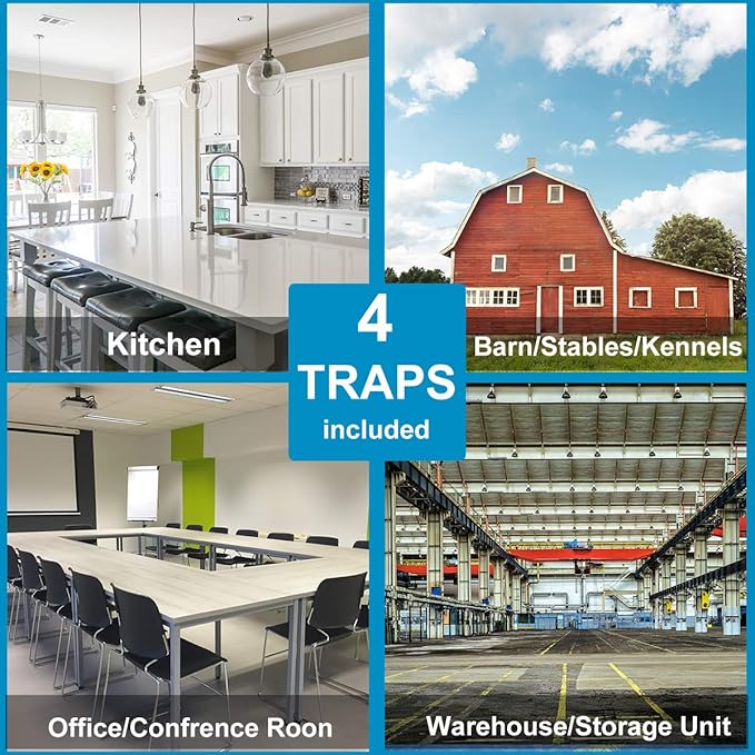 Garsum Window Fly Traps Indoor, 48 Pieces Fly Paper Bug Sticky Strips, House Fly Killer Window Decal Non-Toxic,4 Pcs per Pack Total