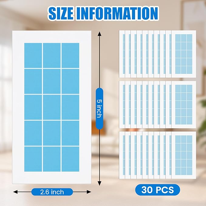 Qualirey 30 Pack UV Flying Insect Trap Refill Compatible with Shieldeck Sticky Card Plug Refill Replacement Glue Boards for Insect Bug Mosquito Gnat Indoors (No Device)