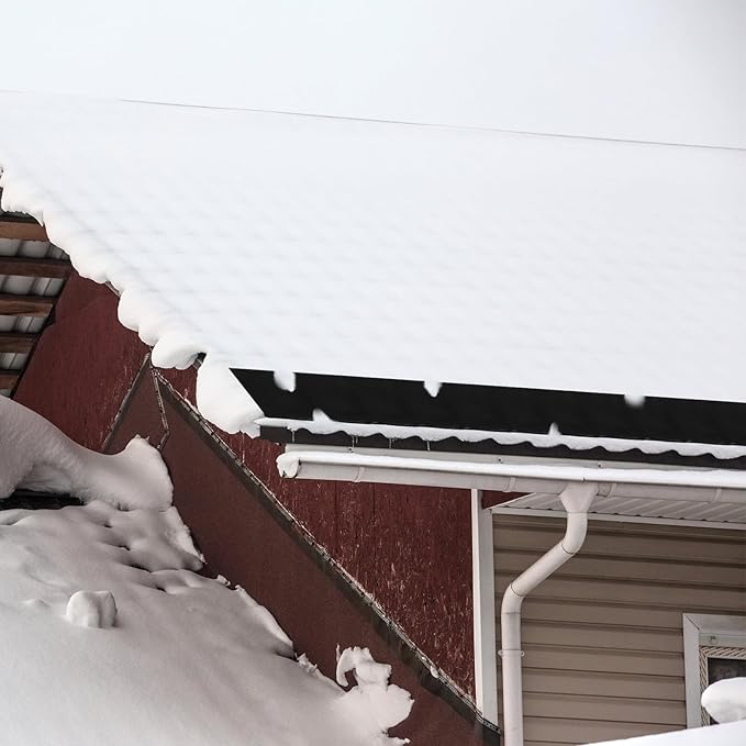 Baquler 1 Piece 5 ft Snow and Ice Melting Mats Roof and Valley Heater Ice Dam Prevention Heated Outdoor Mats Electric Snow Melting Mats for Winter Snow Removal