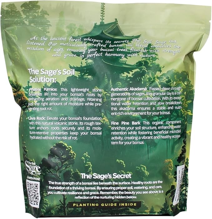 5qts/5l Premium Bonsai Mix - U.S.A. Made Ready to Use - Akadama, Pumice, Lava Rock, Pine Bark Fines - Large Bag for All Bonsai Tree Varieties - High Drainage Potting, Repotting