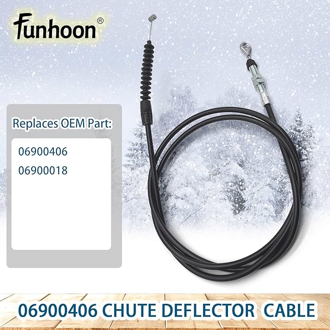 06900406 Chute Deflector Control Cable for Ariens Deluxe 24 27 28 30 Compact Deluxe-Platinum Deluxe-Track Snow Blowers Replaces 06900018