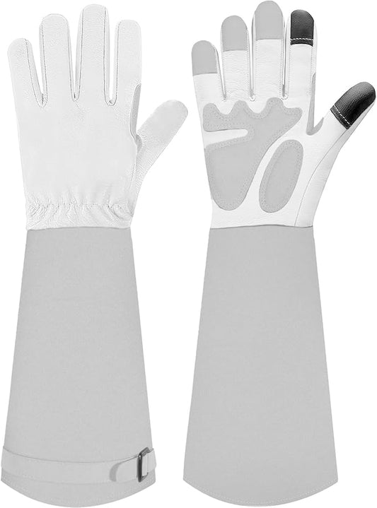 Long-Gardening-Gloves for Women/Men - Thorn Proof Rose Pruning Gloves Heavy Duty Gauntlet-M