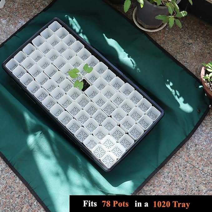 BangQiao 300 Pack 1.55 Inch Tiny White Plastic Square Nursery and Seedling Pot, Mini Transplant Seed Starter Planter with Drain Hole for Germination, Herb, Succulent