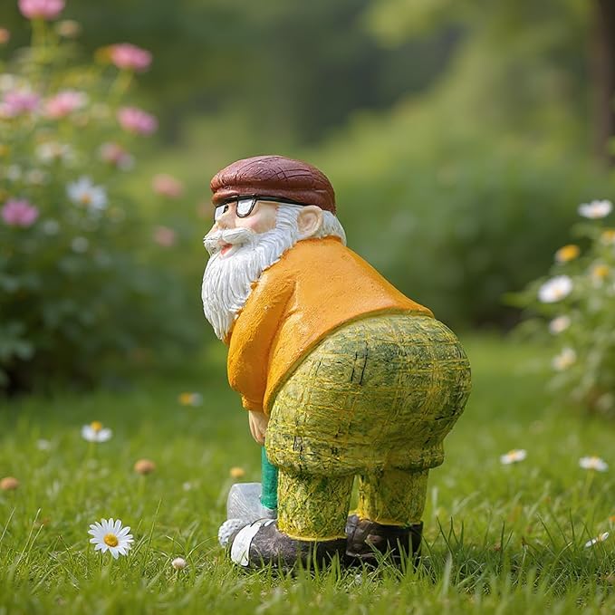 Elenon Golf Gnome Garden Statue Decorative, Adorable Flower Bed Decor Gnome Outdoor Decor, Funny Yard Patio Art Decor Dwarf Sculptures Table Ornament