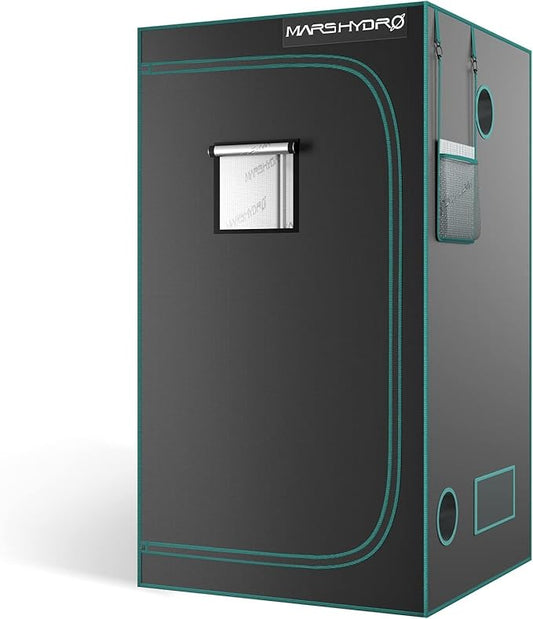 MARS HYDRO Grow Tent 90 x 90 x 180 cm, Indoor Grow Tent, Reflective Mylar Grow Tent, Hydroponics, Removable Base Tray, for Plants Growing Room