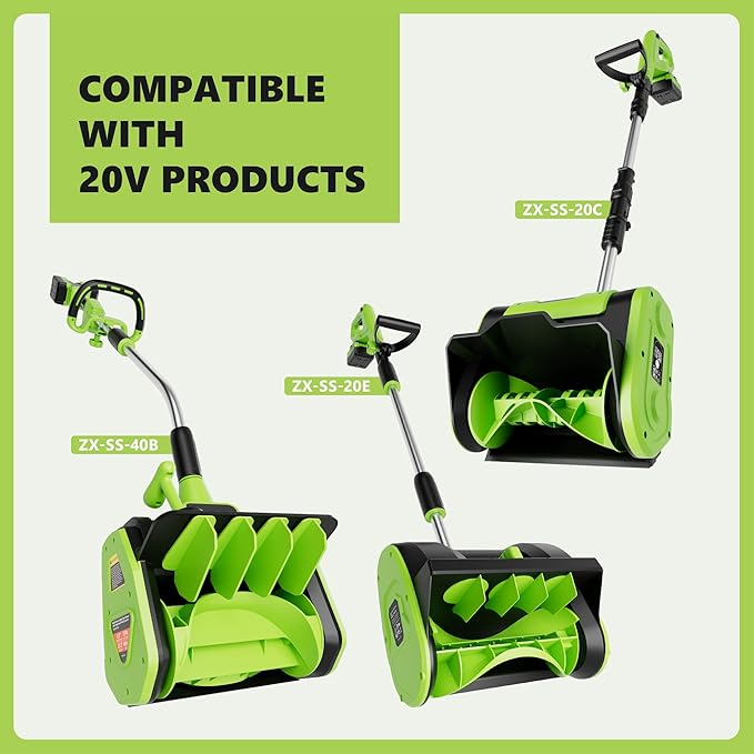 4Ah Lithium-ion Battery Pack for 20-Volt Cordless Snow Shovel Snow Blowers