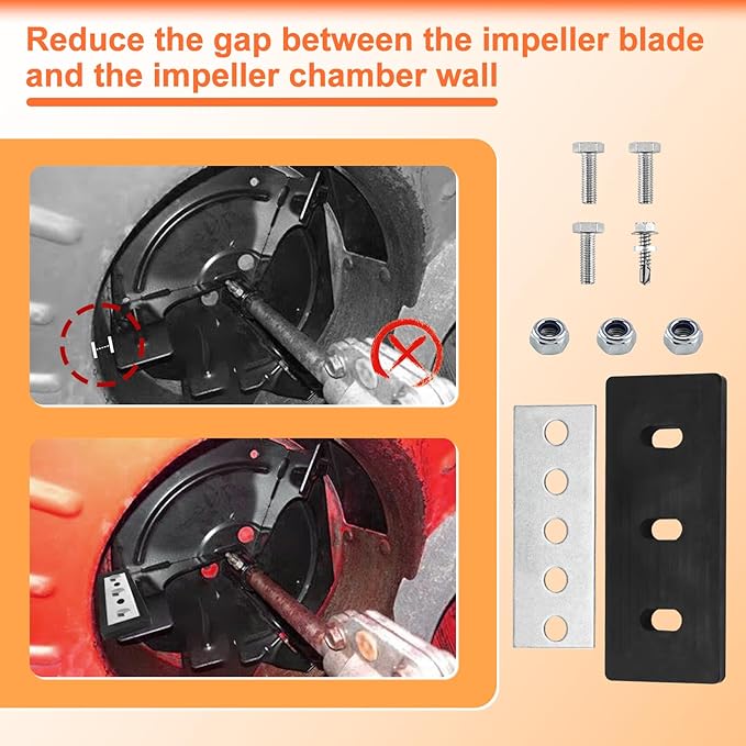 Cenipar 1/4" Snow Blower Impeller Modification Kit-3-Blade Universal-for Modifies 2-Stage Machine, Improve Efficiency of The Snow Blower(3Pack)