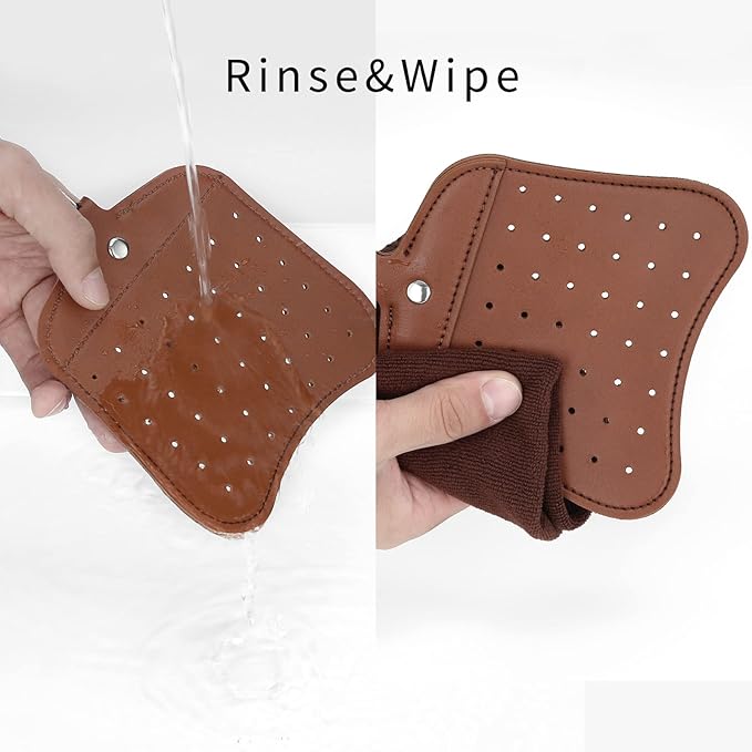 Foxany Leather Fly Swatter, Telescopic Fly Swatters Heavy Duty, Flexible Manual Flyswatters Set, Extendable Swatter with Stainless Steel Handle for Indoor Outdoor