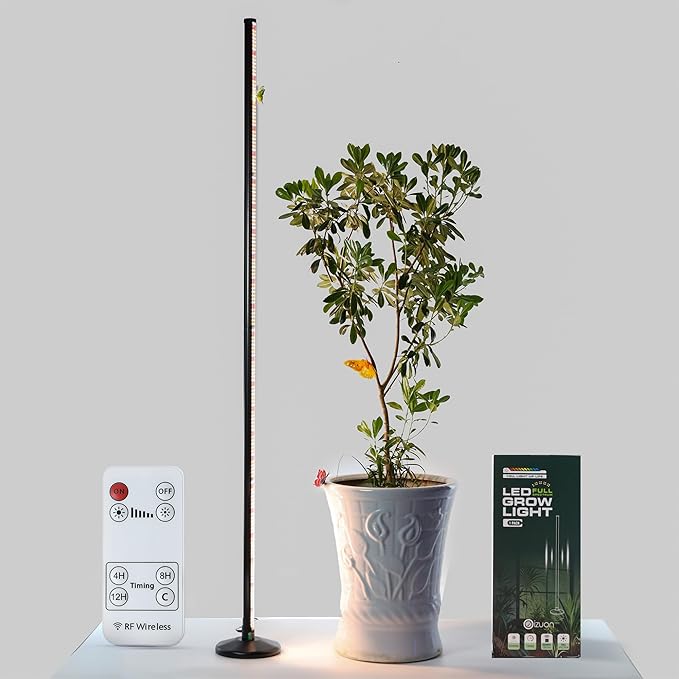 Plant Grow Lights Indoor – 64.5'' Tall Full Spectrum Plant Growing Lamps with 660nm, 3000K & 6000K LEDs, 36W Grow Lights for Indoor Plants with Dual Auto Timer (4H/8H/12H) & Remote Control