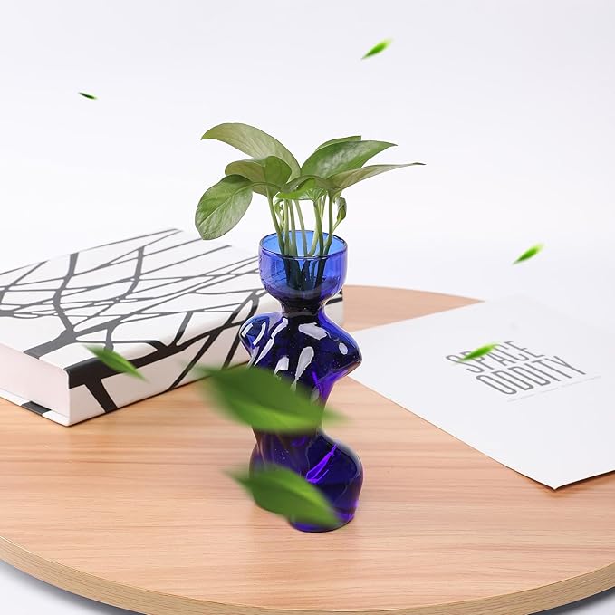 Propagation Vases for Plants Plant Propagation Jars Unique Body Avocado Vase Glass Planter Perfect for Seed Starting Water Rooting and Home Decor Gift for Father