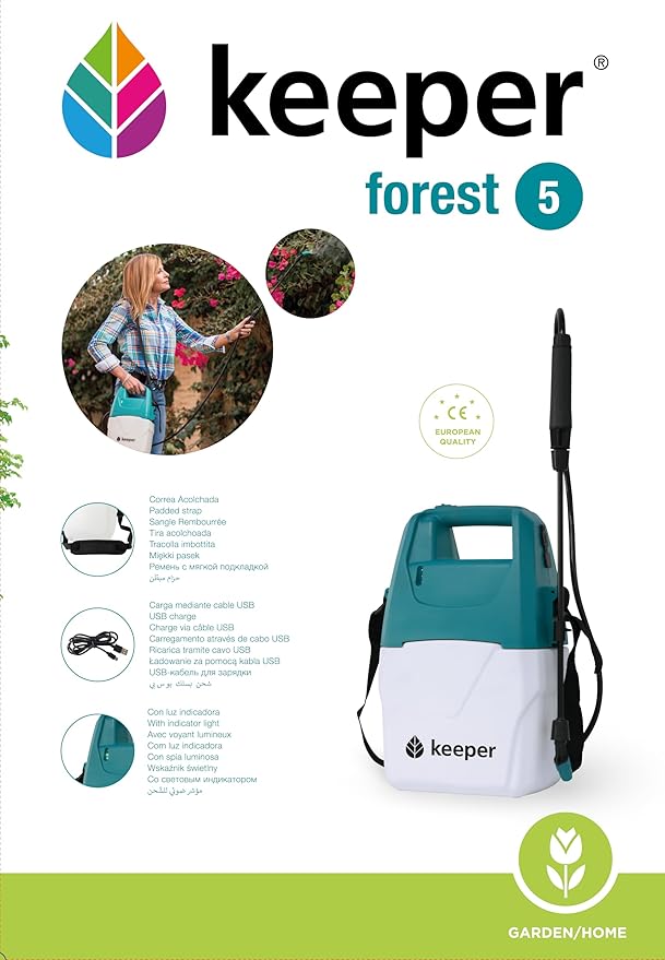 Battery-Operated Handheld Lawn and Garden Sprayer,Keeper Forest 5