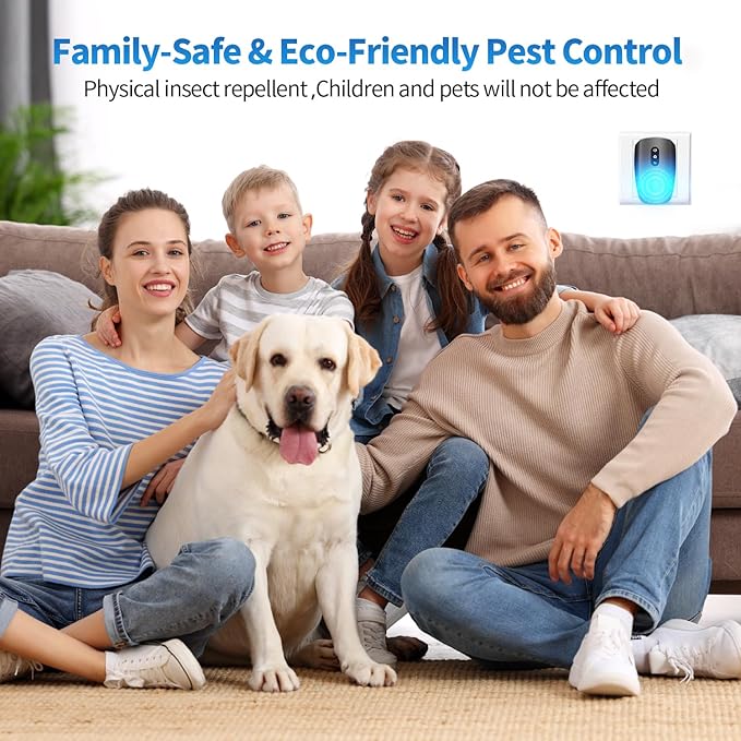 2025 Upgraded Ultrasonic Pest Repellent Indoor Insect Repeller, Pest Control, Repellent Roach, Mouse, Mosquito, Mice, Spider, Bugs, Ant, Rodent Repellent Ultrasonic Plug in, 3 Mode Switching, 6 Packs
