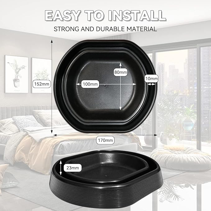 Bed Bug Interceptors | Bed Bug Interceptor Traps | Bed Bug Trap | Insect Trap, Monitor, and Detector for Bed Legs (Black-8 pcs)