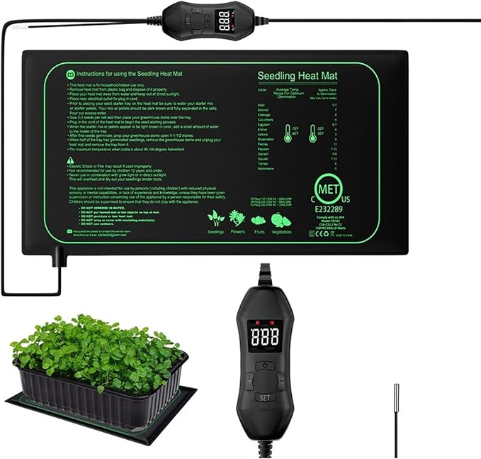 Seedling Heat Mat With Thermostat Temperature Control Waterproof Heating Pad For Plant Indoor Reptiles Warmer
