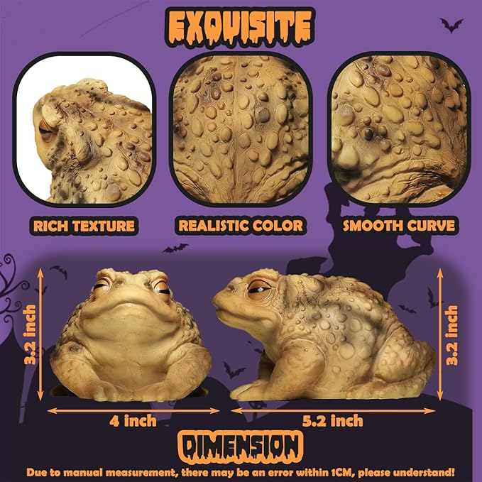 Sunthus Frog Toad Sculptures Garden Statues Yard Art Resin Decorations Outdoor Garden Decor