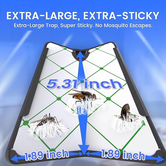 Fly Trap Indoor, 2025 Upgraded UV & Blue Light Flying Insect Trap, Plug in Fly Killer & Indoor Bug Catcher for Gnats, House & Fruit Flies, Mosquito(1 Device & 5 Cartridges)