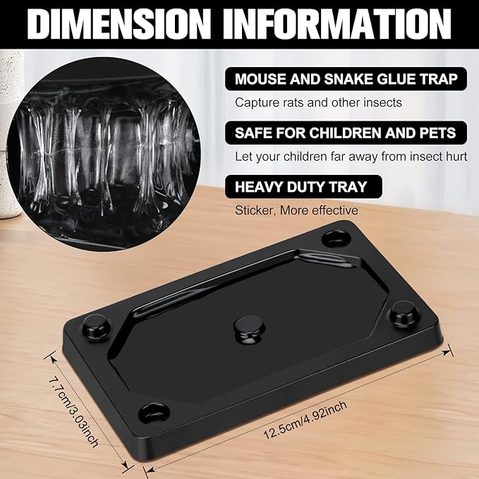 Qualirey 64 Pieces Mouse and Insect Glue Traps Heavier Sticky Traps with Non-Toxic Glue for Mice and Insects, Pet and Children Safe (3 x 5 Inch)