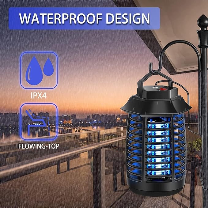 Bug Zapper, 3000V High Powered Mosquito Fruit Fly Zappers Killer, Insect Fly Swatter Zapper Mosquito Trap Outdoor, Fly Traps, Gnat Killer for Indoor, Home, Garden, Backyard