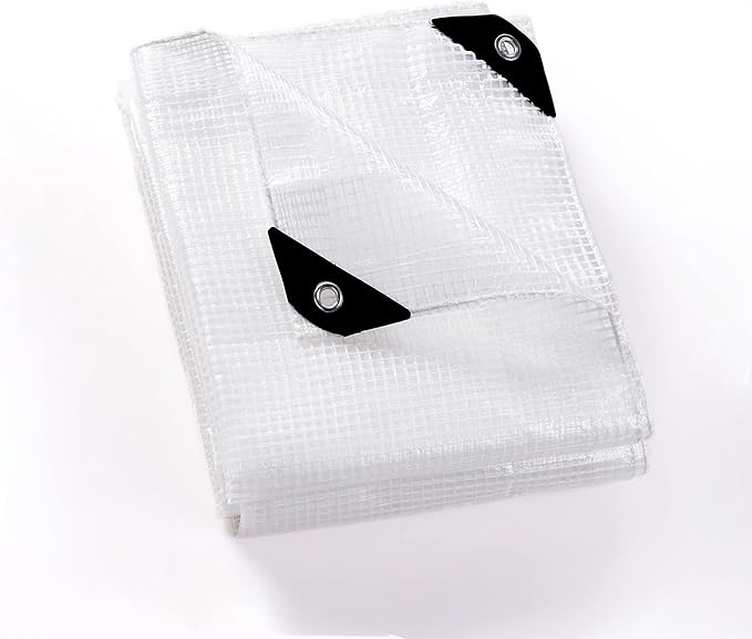 GUARD SHIELD Clear White Tarp Heavy Duty 20x40 Feet Waterproof for Greenhouse Outdoor Garden Poly Cover UV Resistant 3x3 Weave 10mil