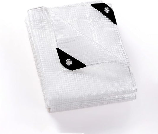 GUARD SHIELD Clear White Tarp Heavy Duty 20x40 Feet Waterproof for Greenhouse Outdoor Garden Poly Cover UV Resistant 3x3 Weave 10mil