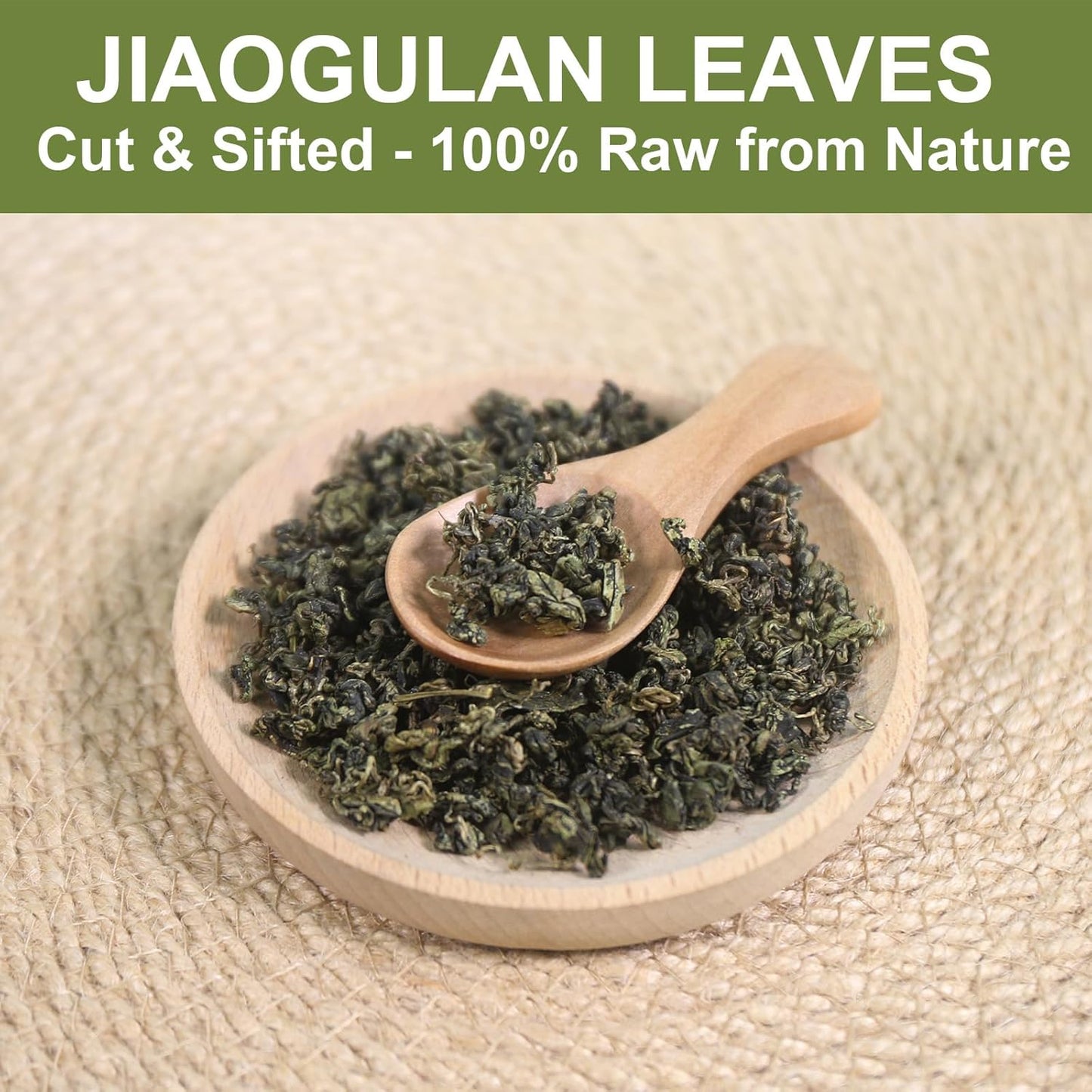 FullChea - Premium Gynostemma Tea Jiaogulan Loose Leaf Tea Herbal Tea - Non-GMO, Sulfur-free, Caffeine-free - Enhance Immunity - 4oz/114g