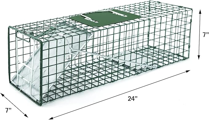 HOMESTEAD Heavy Duty Live Trap - Professional Style One-Door Live Animal Traps for Rabbit, Squirrel, Possum, Skunk, Kitten, Mink Small