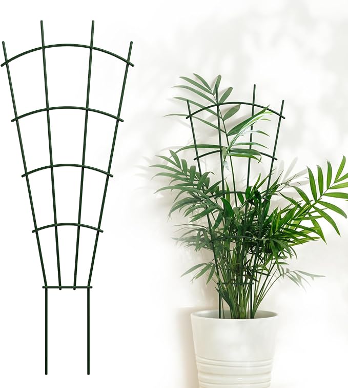 6-Pack Metal Trellis for Potted Plants, 32" Heavy Duty Garden Trellis for Climbing Plants, Rustproof Powder Coated Indoor/Outdoor Trellis for Climbing Vines, Flowers, Houseplants