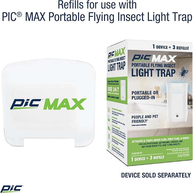 PIC Flying Insect Dual Portable Plug in Trap Parent (3 Refill Cartridges)