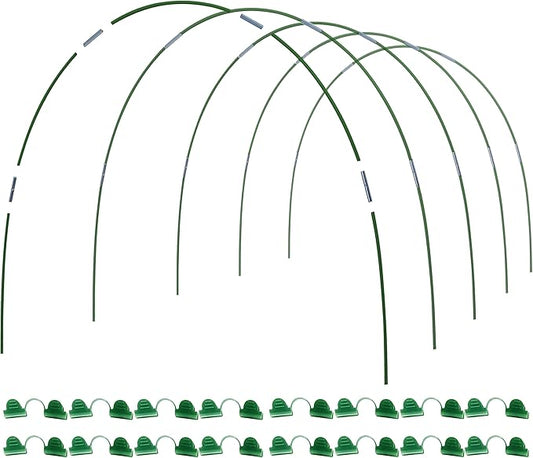 MAXPACE Greenhouse Hoops for DIY 2.8ft or Wider Grow Tunnel, Rust-Free Fiberglass Support Hoops Frame for Garden Fabric, DIY Plant Support Garden Stakes, Gardening Supplies, 25pcs