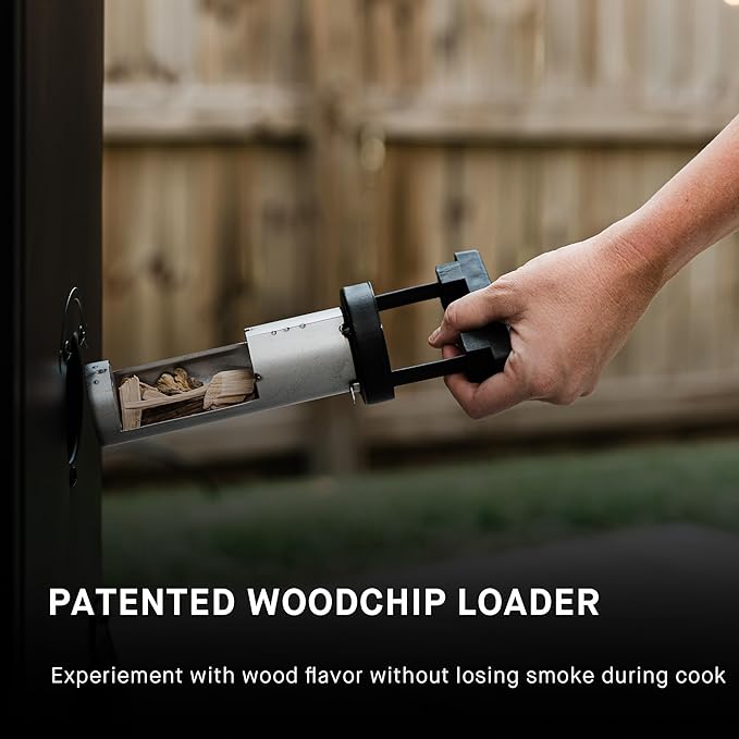 Masterbuilt® 30-inch Digital Electric Vertical BBQ Smoker with Leg Kit, Side Wood Chip Loader and 710 Cooking Square Inches in Black, Model MB20070421