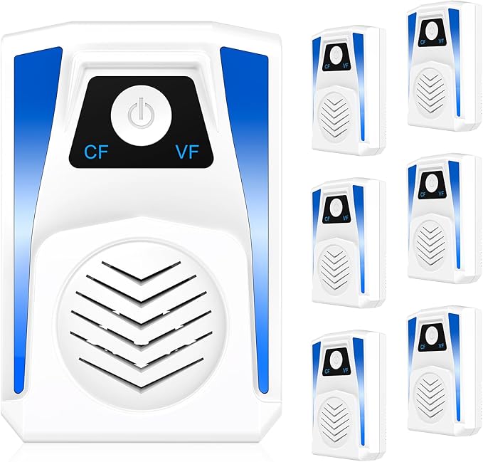 2025 Upgraded Ultrasonic Pest Repeller, Ultrasonic Mouse Repellent Used for Driving Away Mice, Mosquitoes, Flies,Cockroaches, Ants, Etc. Can be Used in Bedrooms, Kitchens,Warehouses,Etc.6 Packs