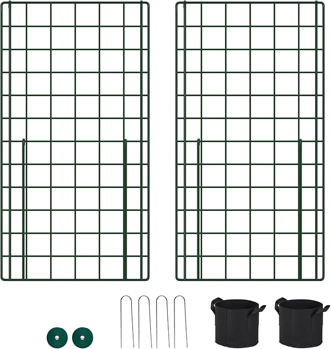 Cucumber Trellis for Raised Bed, 48" L x 48" W Garden Trellis for Climbing Plants Outdoor with Support Structures, A Frame Trellis for Climbing Vegetables Peas, Vine, Bean