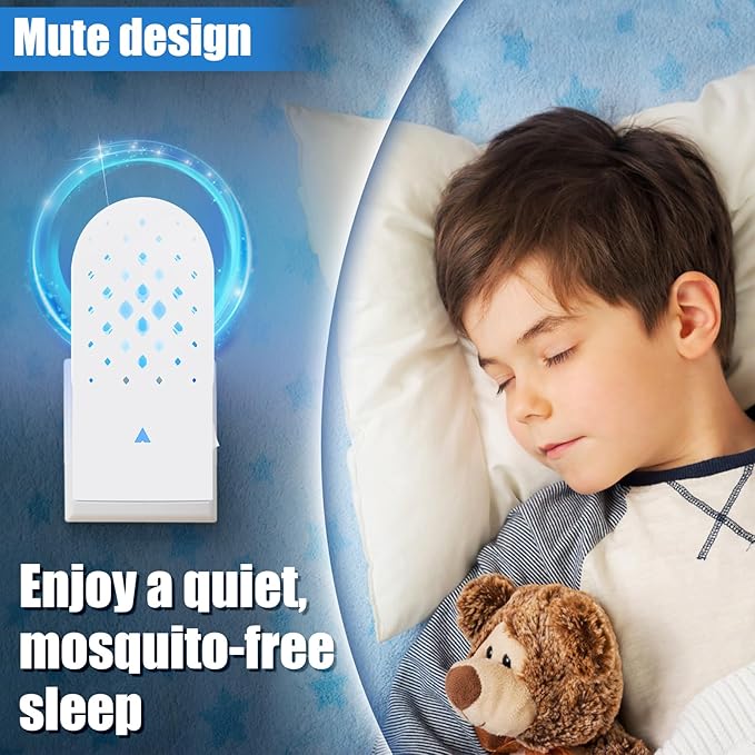 Indoor Fly Trap Plug-in, Extra UV Tube + 5 Refills Indoor Bug Zapper for Gnat, Mosquitoes, Moth, Flying Insect Trap with 365nm UV Light & Safety Switch, Child & Pet Safe Bedroom, Kitchen, Plantings