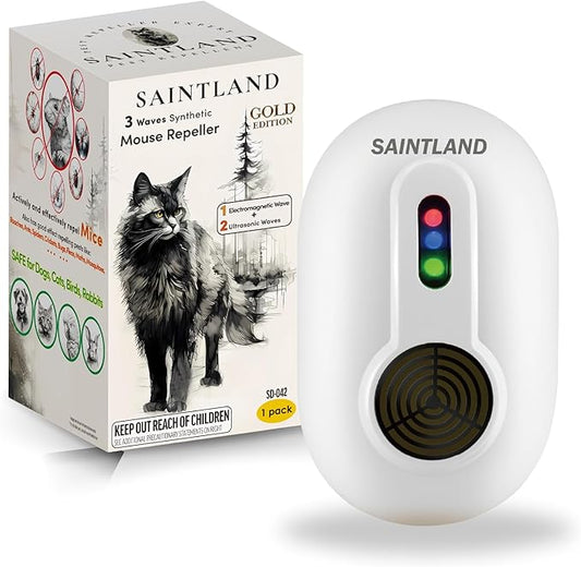 3-Wave Ultrasonic Mouse Repeller, E-Magnetic & Ultrasonic Wave, Indoor Plug-in Repellent, Repel Mouse, Rat, Squirrel SD-042