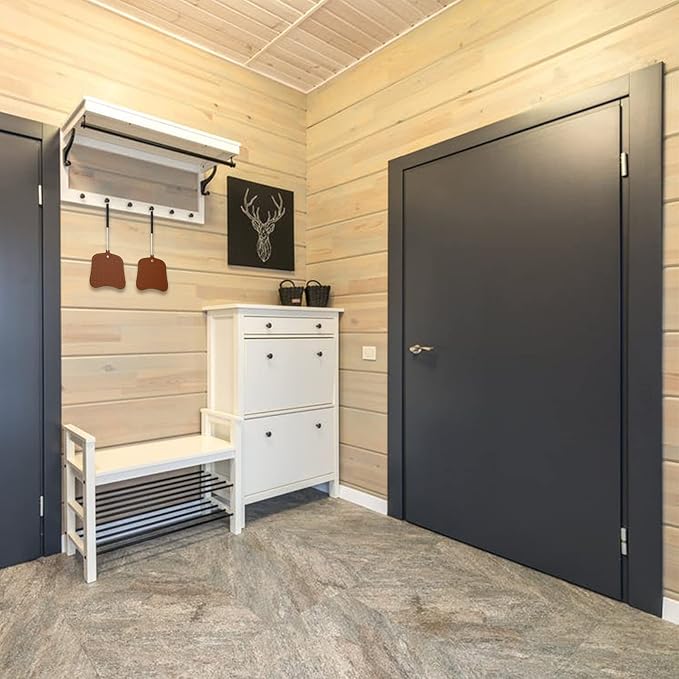 Foxany Leather Fly Swatter, Telescopic Fly Swatters Heavy Duty, Flexible Manual Flyswatters Set, Extendable Swatter with Stainless Steel Handle for Indoor Outdoor