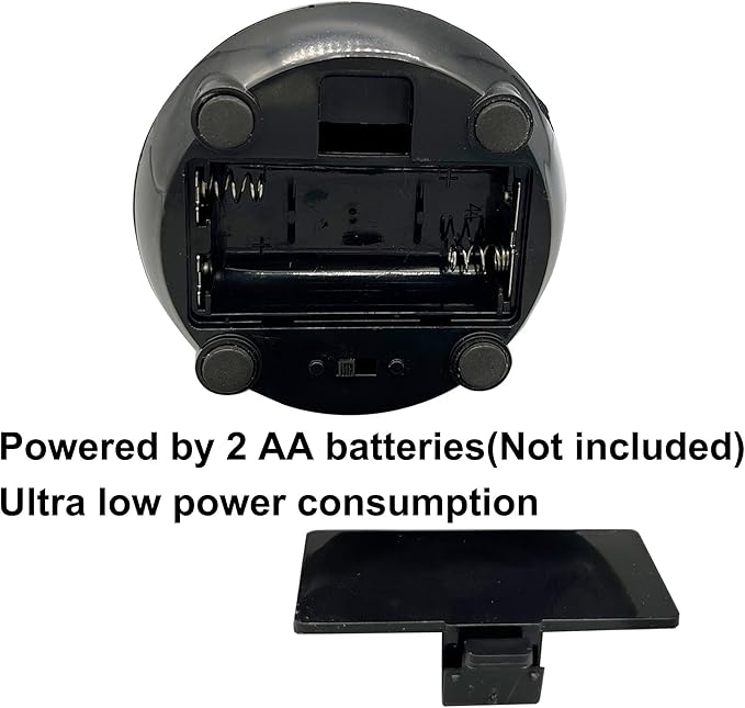 Fly Swatter for Outside/Inside Meal, Picnic, Barbeque, Events - Battery Operated Food Spinning Fan (Black Color, 2pcs)