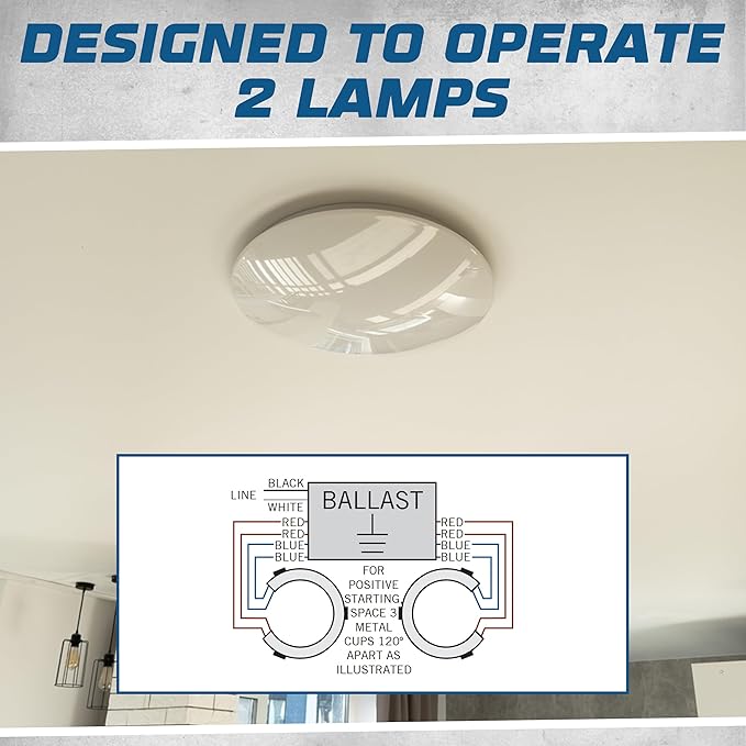 OHLECTRIC Replacement for Keystone KTEB-2C72-1-TP-WS 2 Lamp Circline Electronic Fluorescent Ballast with Normal Light Output, 120V Input with Rapid Start Operation, 0.80 Ballast Factor, UL-Approved